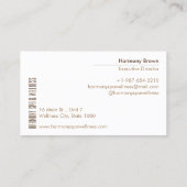 Zen Zand Stones Spa & Wellness White Visitekaartje (Achterkant)