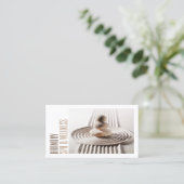Zen Zand Stones Spa & Wellness White Visitekaartje (Staand voorkant)