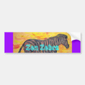 Zen Zebra Bumpersticker (Voorkant)