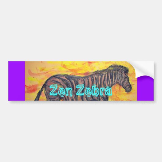 Zen Zebra Bumpersticker (Voorkant)