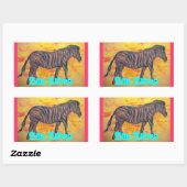Zen Zebra Rechthoekige Sticker (Vel)