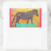 Zen Zebra Rechthoekige Sticker (Tas)
