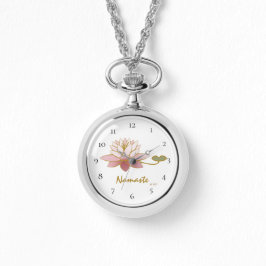 *~* Zen Zen Roze Namaste Roze Bloem Spiritueel Horloge