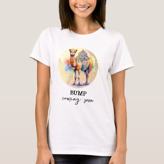*~* Zen Zwangerschapsaankondiging CAMEL SC5 T-shirt (Voorkant)