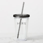 Zen zwart acryl tumbler acryl drinkbeker (Achterkant)