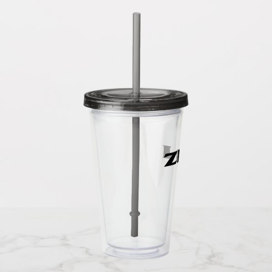 Zen zwart acryl tumbler acryl drinkbeker (Rechts)