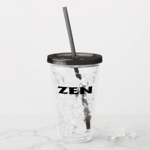 Zen zwart acryl tumbler drinkbeker