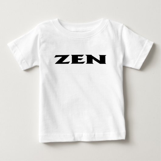 Zen zwart baby wit shirt (Voorkant)