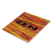 Zen zwart draad grote tegel tegeltje (Zijkant)