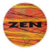 Zen zwart draad keramische knop (Voorkant)