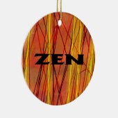 Zen zwart draad rond keramisch ornament (Rechts)
