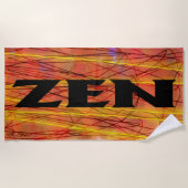 Zen zwart draad strandlaken (Voorkant)