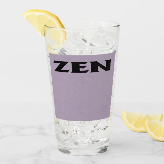 Zen zwart grijs glas tumbler (Voorkant ijs)