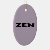 Zen zwart grijs ovaal keramisch ornament (Rechts)