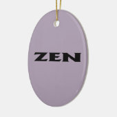 Zen zwart grijs ovaal keramisch ornament (Links)