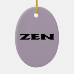 Zen zwart grijs ovaal keramisch ornament