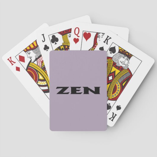 Zen zwart grijs Poker speelkaarten (Achterkant)