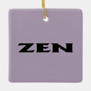 Zen zwart grijs vierkant keramisch ornament