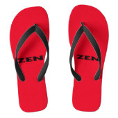 Zen zwart rood brede teenslippers (Voetbed)