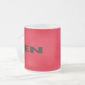 Zen zwart rood frosted mok (Voorkant links)