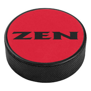 Zen zwart rood hockey puck