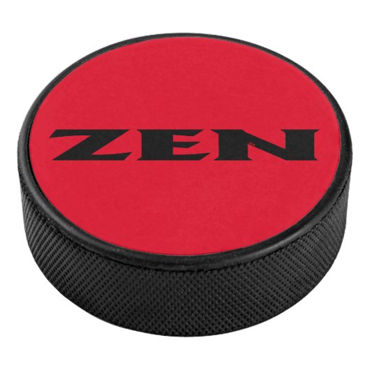 Zen zwart rood hockey puck (3/4)