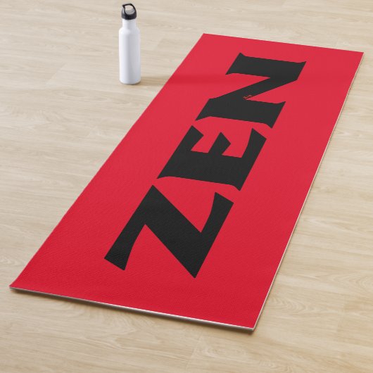 Zen zwart rood oefenmat yogamat (In situ)