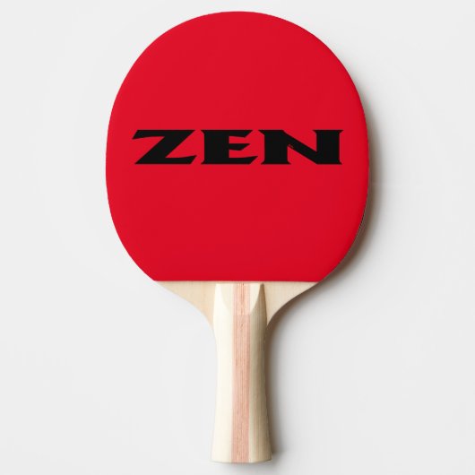 Zen zwart rood ping pong paddle tafeltennisbatje (Voorkant)