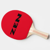 Zen zwart rood ping pong paddle tafeltennisbatje (Zijkant)