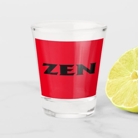 Zen zwart rood shot glas (Voorkant)