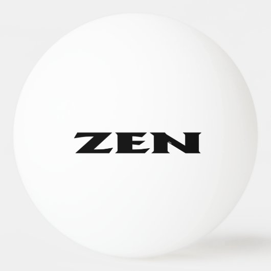 Zen zwart wit 1-sterren ping pong bal pingpongbal (Voorkant)