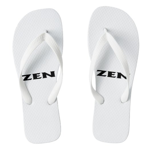 Zen zwart wit brede teenslippers (Voetbed)