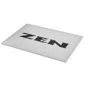 Zen zwart wit glas snijplank (Hoek)