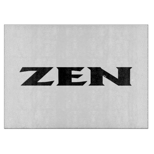 Zen zwart wit glas snijplank (Voorkant)
