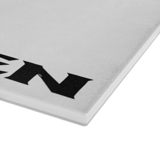 Zen zwart wit glas snijplank (Hoek)