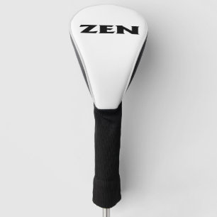 Zen zwart wit golfclub driver head cover