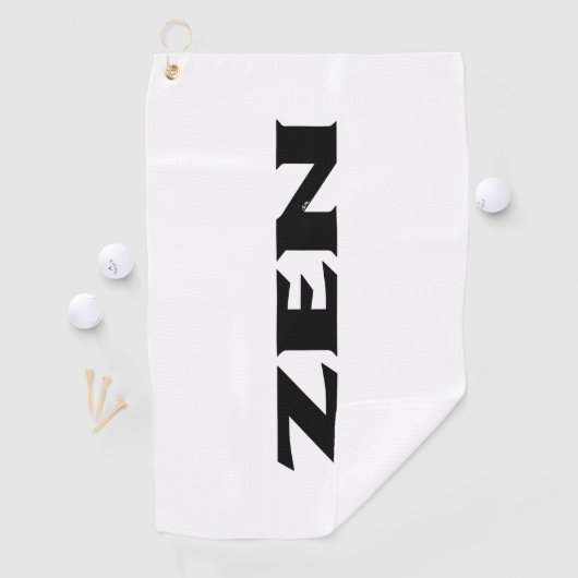 Zen zwart wit golfhanddoek (Insitu)