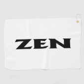 Zen zwart wit golfhanddoek (Horizontaal)