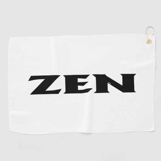 Zen zwart wit golfhanddoek (Horizontaal)