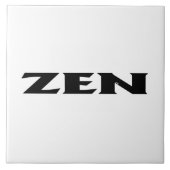 Zen zwart wit grote tegel tegeltje (Voorkant)