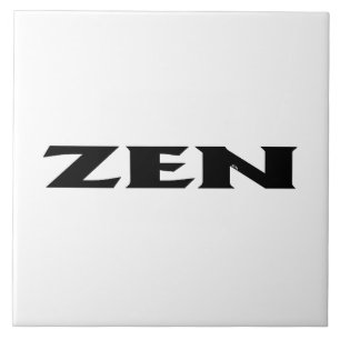 Zen zwart wit grote tegel tegeltje