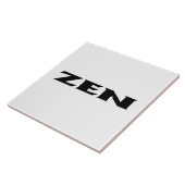 Zen zwart wit grote tegel tegeltje (Zijkant)