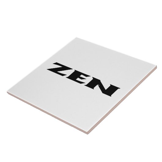 Zen zwart wit grote tegel tegeltje (Zijkant)