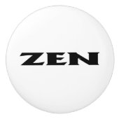 Zen zwart wit keramische knop (Voorkant)