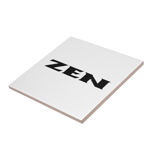 Zen zwart wit kleine tegel tegeltje (Zijkant)