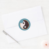 Zen Zwart-Wit Koekje Ronde Sticker (Envelop)