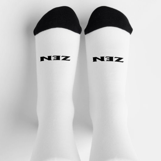 Zen zwart wit naar buiten premium sokken (Top)
