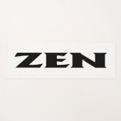 Zen zwart wit oefenmat yogamat (Voorkant (horizontaal))