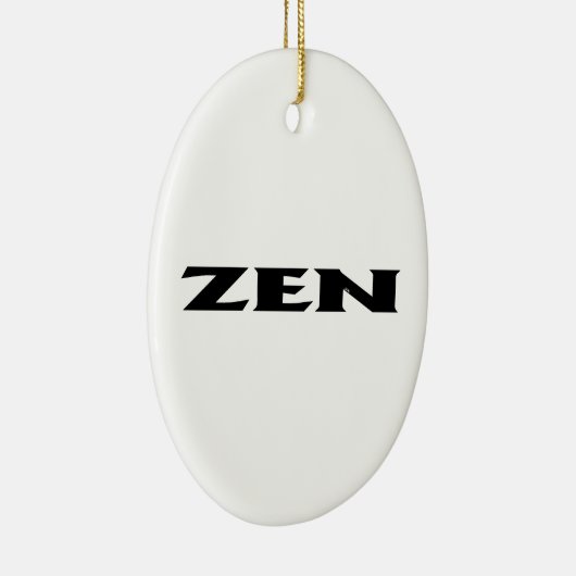Zen zwart wit ovaal keramisch ornament (Rechts)