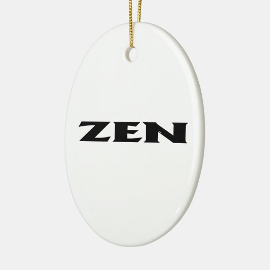 Zen zwart wit ovaal keramisch ornament (Links)